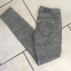 ZCO Jeans Leopard Print Stretch Skinny - Sz 0
